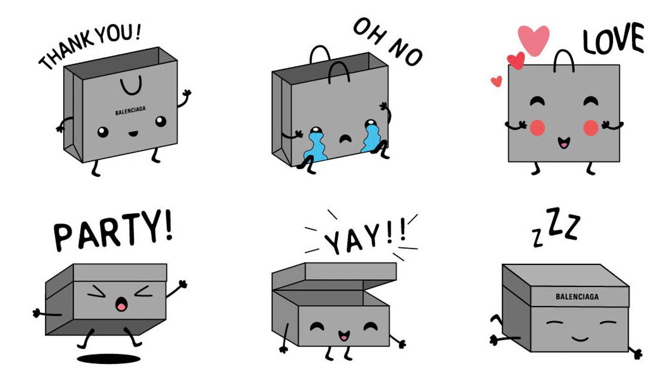 balenciaga line stickers