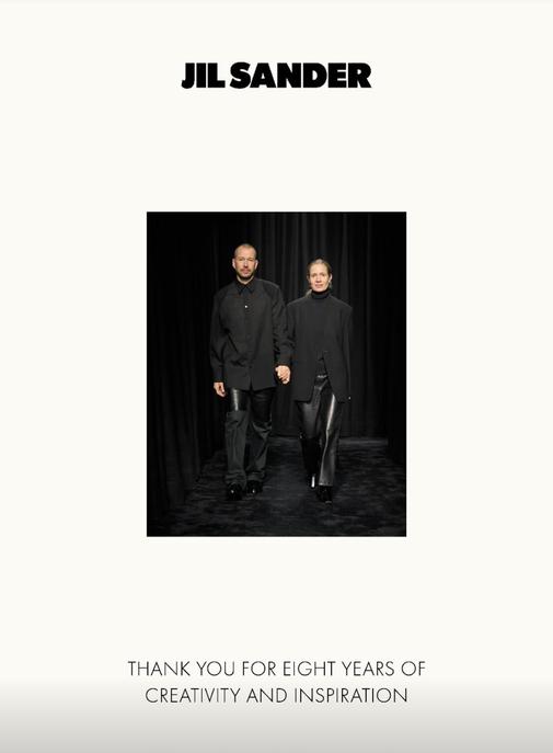 Jil Sander se sépare de sa direction créative