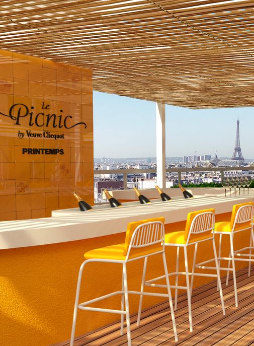 Veuve Clicquot rouvre les portes de sa terrasse éphémère au Printemps Haussmann