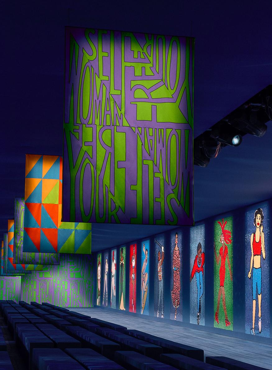 Visite du décor du défilé de mode Dior Haute Couture juin 2024 musée Rodin